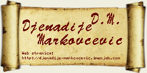 Đenadije Markovčević vizit kartica